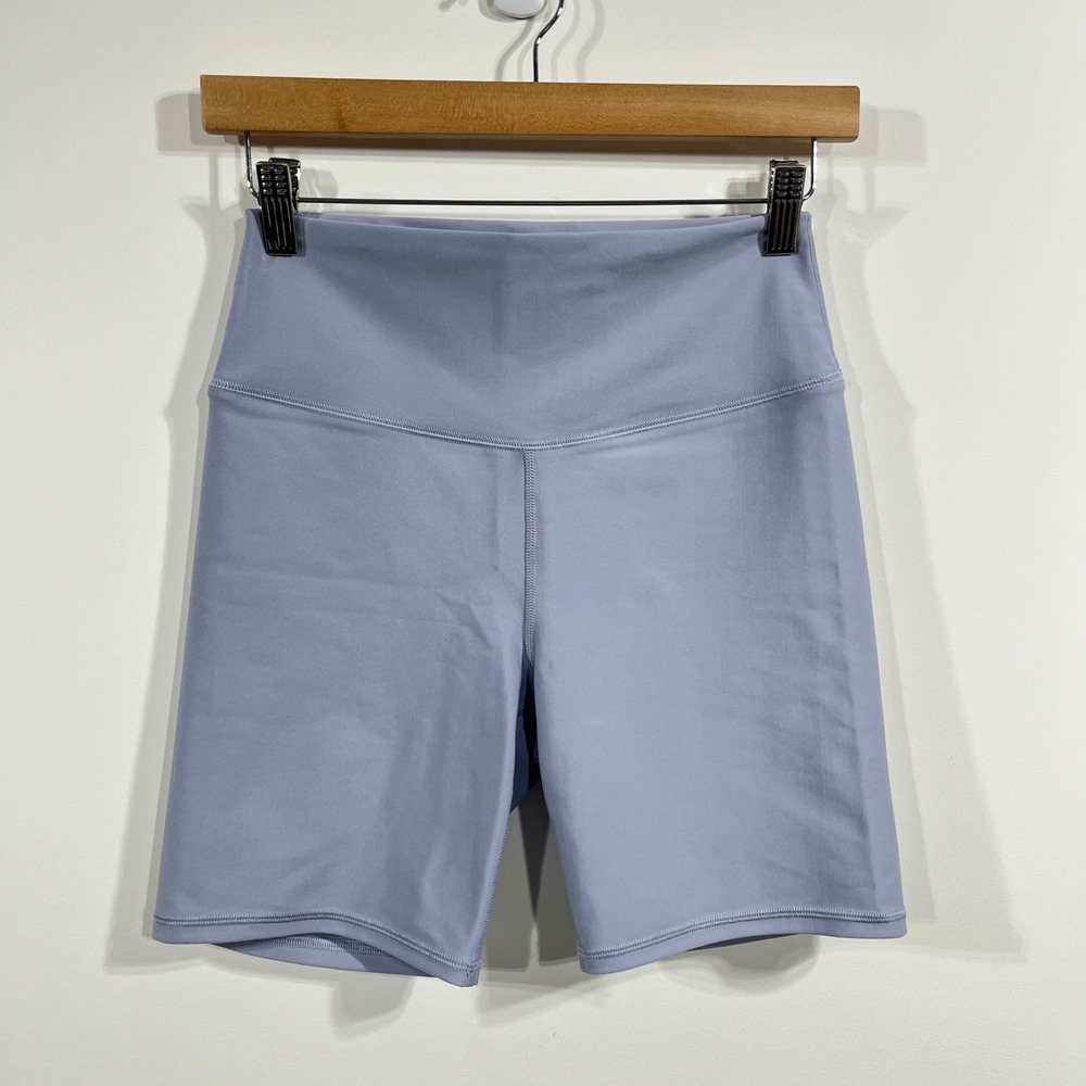 Abercrombie Sporty‎ High Rise Biker Shorts Blue Womens Medium Athleisure Workout